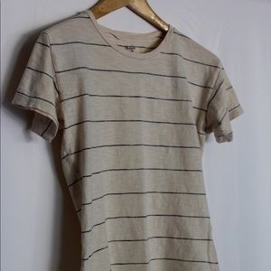 MADEWELL Cream/Blue Stripe Tee Shirt XS